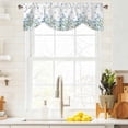 thumbnail image 3 of Spring Blue Flowers Tie Up Valance Curtains for Windows, Kitchen Curtains Window Treatments, Leaves Country Plants Farmhouse Short Window Shades Valances for Bedroom Bathroom Cafe 54"x18", 3 of 8