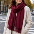 thumbnail image 4 of Winter Scarf for Women Cold Weather - Soft Warm Shawls Scarves with Tassels 78.7''size, 4 of 9
