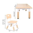 thumbnail image 7 of Unicoo Kids Table and Chair Set, Adjustable Height Toddler Table with 2 Chairs, Rounded Edges, Easy-to-Wipe, 7 of 7