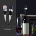 thumbnail image 4 of 2 tapones para botellas de vino, reutilizables, para sellar licores, de repuesto, de piedra desnuda, de cristal, 4 of 6