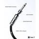 thumbnail image 5 of Cable de Audio para Instrumento GEARit Negro Blanco 20 Pies 1/4 Pulgadas Macho a Macho para Bajo y G, 5 of 6