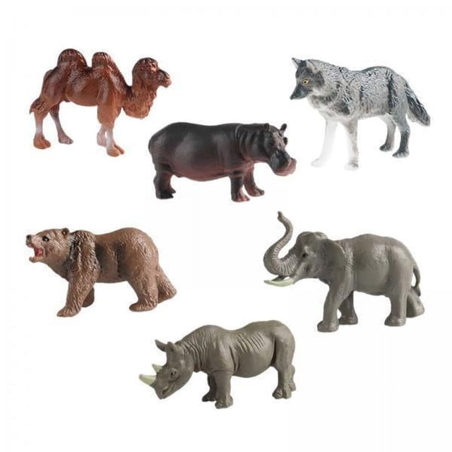 Estatuillas de animales,Figuras de juguete de animales Figuras de silvestre,modelo de animales de vida silvestre Cake Topper Juguete de regalo para niños,Figura modelo de