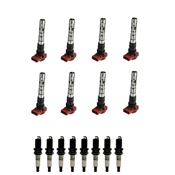 Set of 8 ISA Ignition Coils and 8 Acdelco Spark Plugs Compatible with  2003-2005 Audi Allroad Quattro 4.2L V8 4172cc -ci  Replacement for UF418