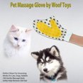 thumbnail image 3 of Guante de masaje para mascotas por Woof Toys aseo de goma suave masajes protuberancias eliminar pelo viejo para gatos perros conejos Woof Toys 1572, 3 of 3