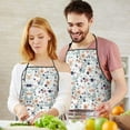 thumbnail image 5 of Light Pioneer Flower Pattern Apron-Garden Aprons for Women with Pockets-Cotton Linen Waterproof Kitchen Cooking Gardening Aprons Adjustable for Kitchen,Cooking,BBQ and Salon 33x27 Inch, 5 of 6