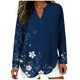 thumbnail image 2 of Xuyuer Womens Shirts Long Sleeve Cotton Shirt Linen V Neck Casual Loose Tops Blouses Cotton Linen Tunic Shirts Blouse Tops Beach Cover Up Casual Shirts Oversized Solid Blouses Tops, 2 of 5
