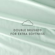 Noble Linens 4 Piece Solid Microfiber Bed Sheet Set, Mint, Full
