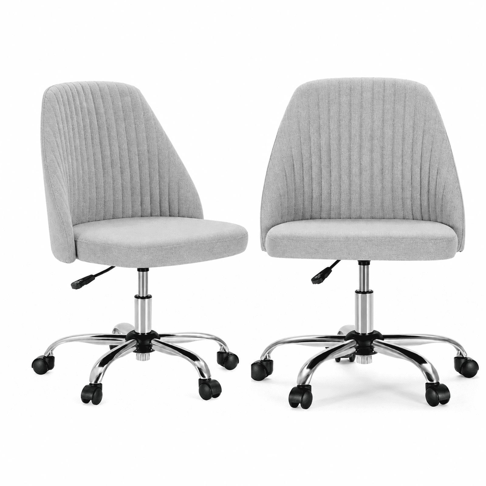 Alvantor Comfy Office Chair, Adjustable Swivel Desk Chair with Wheels, Wide Seating, Modern Fabric Vanity Chair