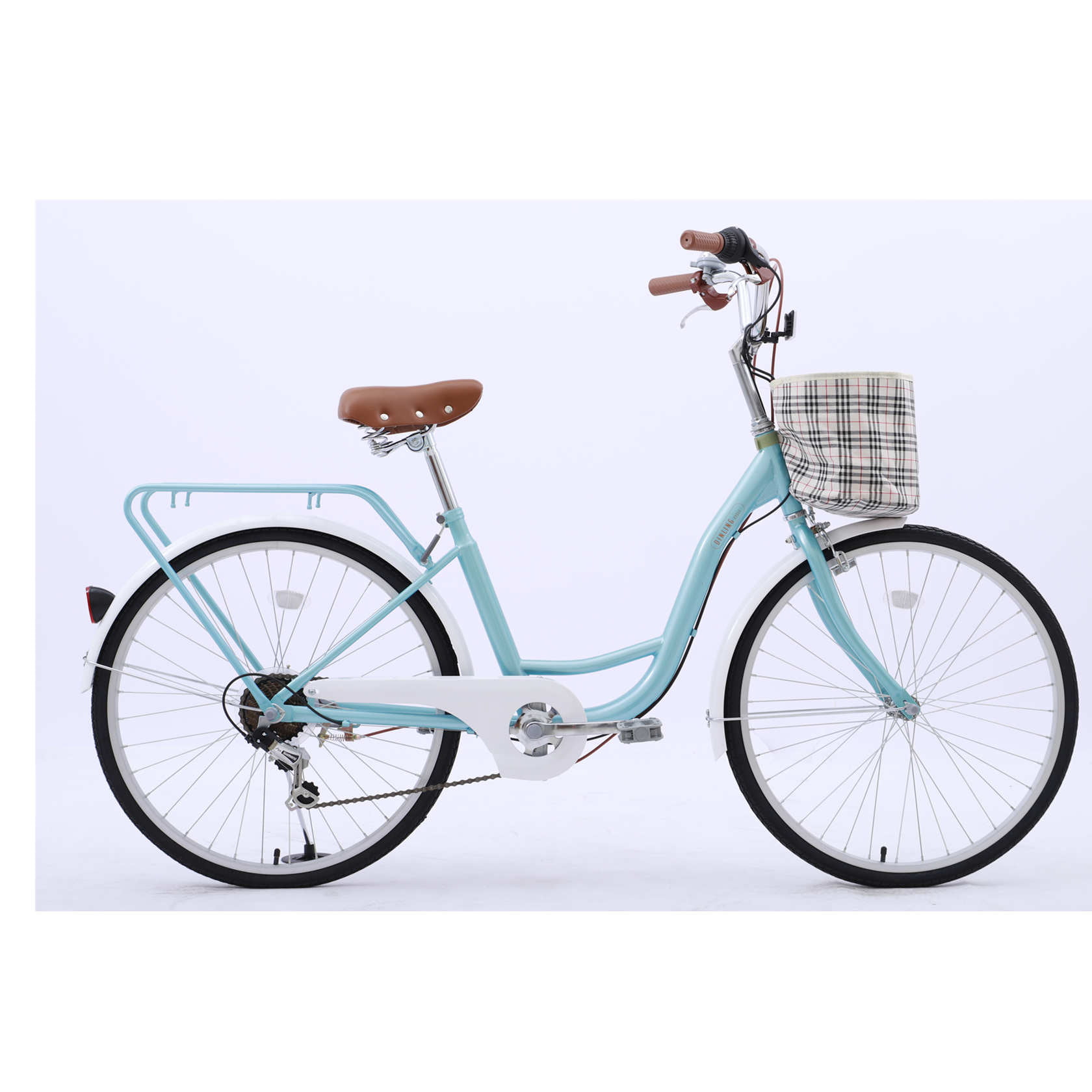 Ship from USA 26 Inch Cruiser Bike Retro Bicycle Beach Cruiser Bicycle Classic Bicycle Shopping Bikes Comfortable Commuter Bicycle 7/Single Speed Bikes with Front Basket Rear Racks for Men Women 