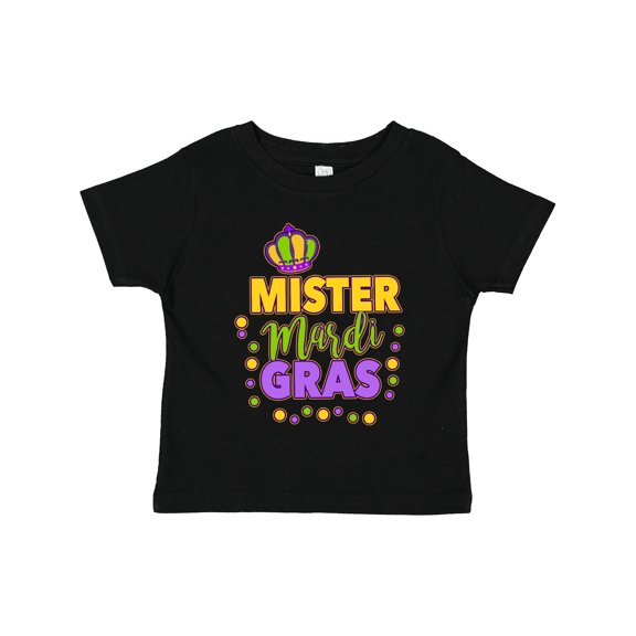 Inktastic Mister Mardi Gras with Crown and Dots Boys Toddler T-Shirt