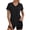 Black, variant on Womens Workout Tops V Neck Athletic T Shirts Comfy Exercise Shirts Loose Women Activewear for Gym Running Yoga