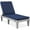 Gray/Navy, variant on Best Choice Products Outdoor Lounge Chair, Resin Patio Chaise Lounger w/ Seat Cushion, 5 Positions - Gray/Navy