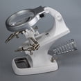 thumbnail image 4 of Riwesomey Lupa LED de soldadura 3X 4.5X, lupa de hierro para soldar, soporte de pinza de cocodrilo, herramienta de reparación de soldadura manual lupas Riwesomey GJ3910-00B, 4 of 6