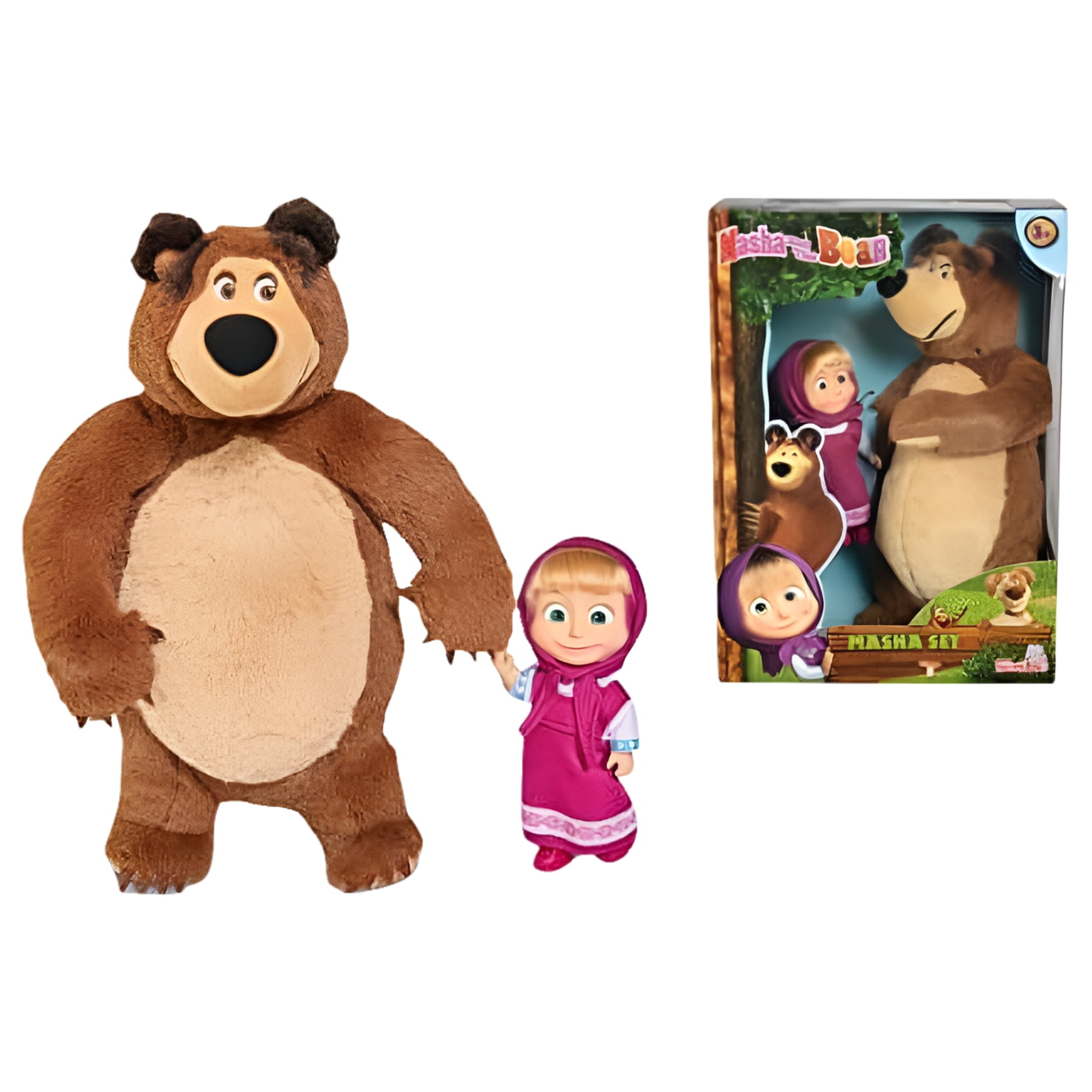 Masha and the Bear Masha & The Bear Plush & Figure Set
