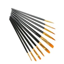 Nylon Paint Brushes (Artist Detail Tools), Professional Nylon Brushes Maintain Sharp Points During Acrylic Wash Techniques, Preventing Fraying When Painting On Textured Canvases, By Meiiso