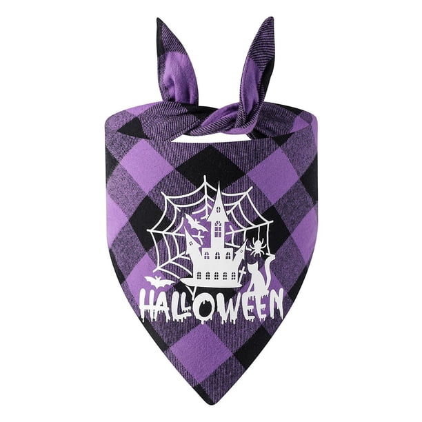 D Pañuelo para perro de Halloween, pañuelo para cachorro, pañuelo triangular, suministros para fiesta