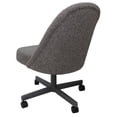 thumbnail image 2 of M-235 Swivel Metal Dining Caster Chair - Mojave Gray Fabric - Gray Base, 2 of 2
