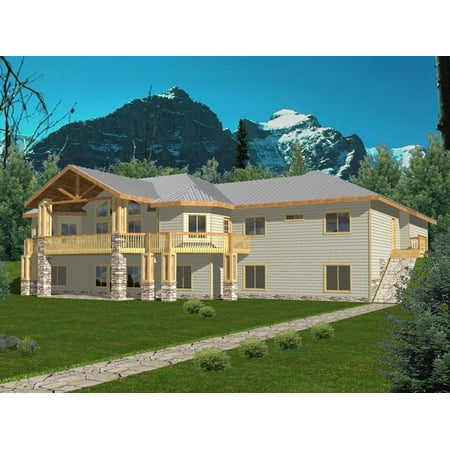 001-3157: Vacation Vacation rental 3 Bed, 4 Bath Luxury Home Plan, 5418 Sq Ft: Full Blueprints with License to Build by Home Plan Marketplace - Lesuto