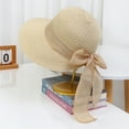 thumbnail image 2 of Bovemsi Sun Hats for Women Wide Brim Foldable Roll Up Hat Beach Bow Sun Cap UV Protection, 2 of 2