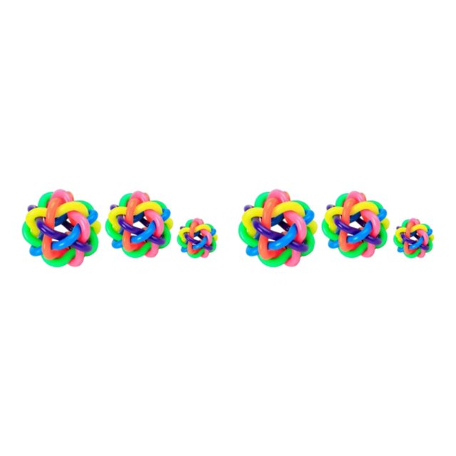 relayinert 3x Colorful Strong Tooth Rubber Balls For Dogs Suitable For All Breeds Gifts Stylish Toy For Dogs As Shown 2Set