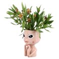 thumbnail image 1 of Head Planter, Drainage Hole Open Eyed Alien Design Flower Pot  For Garden, 1 of 8