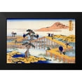 thumbnail image 2 of Hokusai 18x13 Black Modern Framed Museum Art Print Titled - Admiring The Irises At Yatsuhashi In Mikawa, 2 of 5