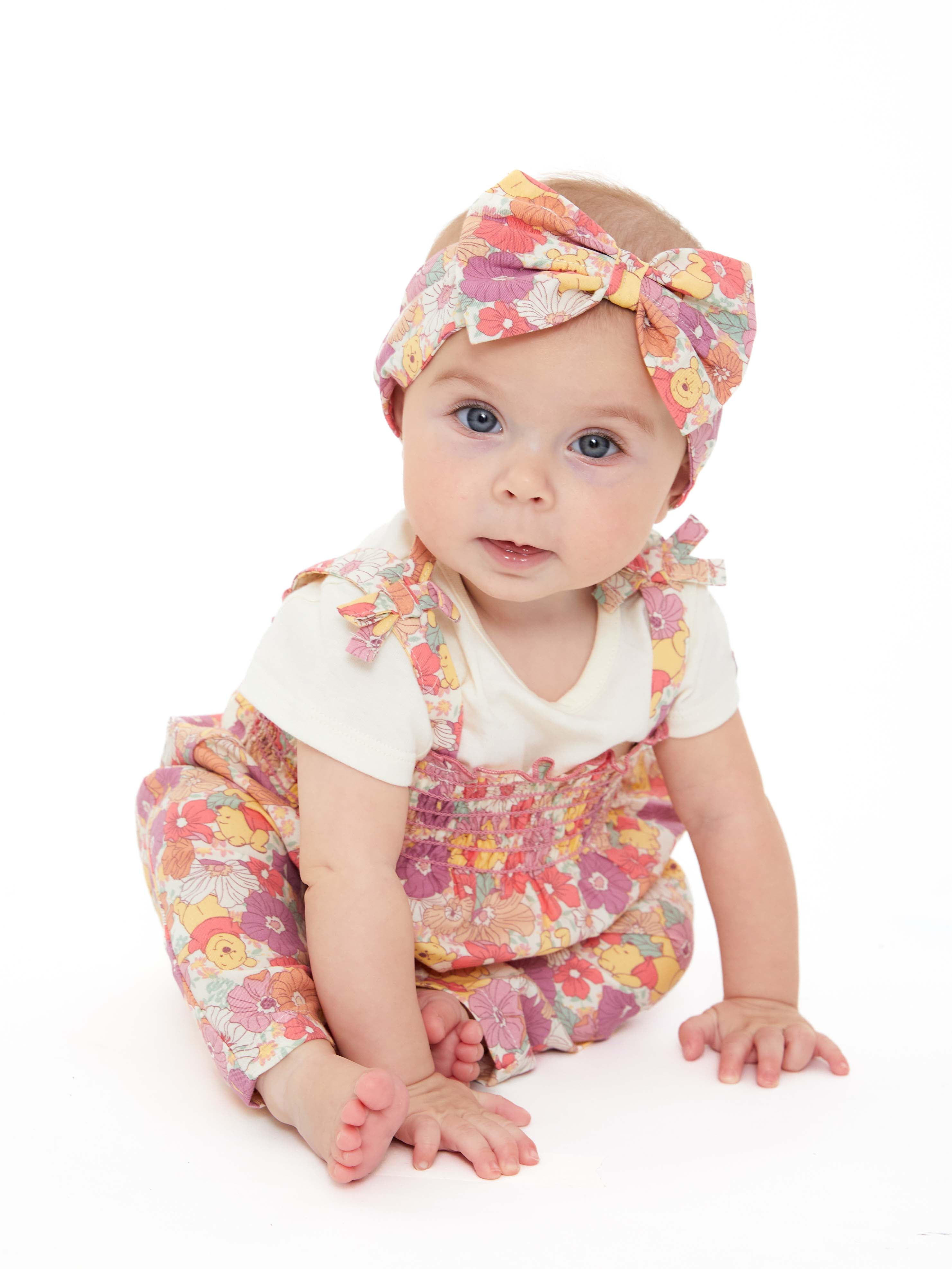 Winnie The Pooh Baby Girls Romper Set, 3-Piece, Sizes 0-24 Months