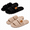 brown+black, variant on Women's 2-Pack Plush Open-Toe Slippers,Warm Fuzzy Indoor House Shoes for Fall & Winter, Soft Cozy Home Slip-Ons