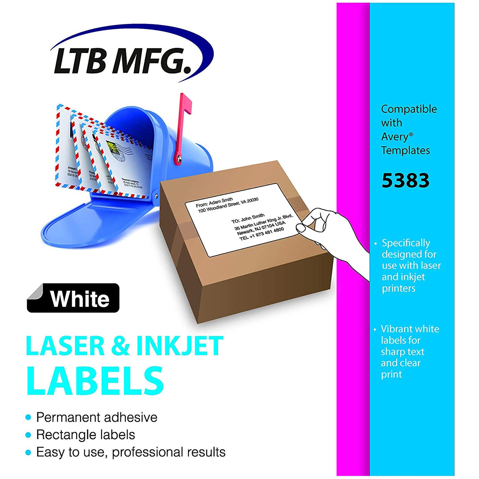 Ltb Mfg Laser Inkjet Printer Shipping Labels White 8 Per Sheet 3 5 X 2 5 Walmart Canada Ltb Mfg Laser Inkjet Printer Shipping Labels White 8 Per Sheet 3 5 X 2 5 Walmart Canada