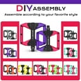 thumbnail image 5 of BUCKLOS Mountain Bike Pedals,MTB Flat Nylon Bicycle Pedal with Large Platform -Non-Slip Colorful Pedals for BMX/Commuter Bike 9/16"（Purple+Black+Red）, 5 of 6