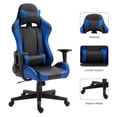 thumbnail image 2 of Gaming Chair Office Desk Chair Ergonomic Reclining Computer Chair Height Adjustable Swivel Recliner with Headrest Lumbar Support, Black Blue, 2 of 7