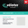 thumbnail image 2 of Velotas 1/2 Inch Interlocking EVA Foam Personal Fitness Mat, Diamond Plate Exercise Mats for Indoor Workout, 24 in x 24 in, 2 of 8