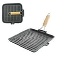 thumbnail image 6 of Versatile Preseasoned Cast Iron Grill Pan with Foldable Handle - 11 Square!, 6 of 9