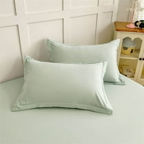 JeashCHAT Pillow Shams Set of 2 Standard Size Decorative Solid Color Bed Pillow Shams Brushed Microfiber Pillowcases Bedding Pillow Cases for Bedroom Dorm, 29"x19"