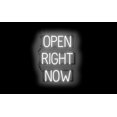 thumbnail image 1 of SpellBrite OPEN RIGHT NOW LED Sign for Business. 18.1" x 23.8" White OPEN RIGHT NOW Sign Has Neon Sign Look With Energy Efficient LED Light Source. Visible from 500+ Feet, 8 Animation Settings., 1 of 4