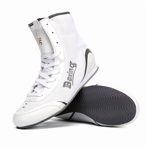 New Men's All-Season Professional Boxing and Wrestling Shoes, Unisex Training Shoes with Sole, Mid-Top and Low-Top Sanda/Combat Sports Shoes, High-Quality Handmade Fighting Shoes, Outdoor Fitness Sne
