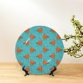 thumbnail image 6 of Wukai Funny Chicken Print Decorative Plate for Display,Bone China Decorative Plate, Ceramic Dinner Plate with Stand, Vertical Ceramic Plate-8in, 6 of 6