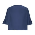 thumbnail image 5 of Womens Sheer Shrug Tie Front Ruffle Short Sleeve Crop Cardigan for Dress Lightweight Summer Chiffon Cover Up, 5 of 7