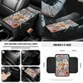 thumbnail image 6 of Renewold Highland Cow Boho Floral Car Seat Cover for Women, with Steering Wheel Cover Seat Belt Strap Pad Handbrake Gear Shift Knob Cover Waste Bin Armrest Rearview Mirror Cover Coasters, 14 PCS, 6 of 7
