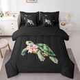 thumbnail image 1 of Erosebridal Sea Turtle Bedding Sets Queen Size, Cartoon Bow Comforter Sets with Sheets, Sealife Room Decor, Reversible 7 Pieces, 1 of 5