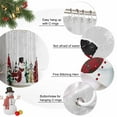 thumbnail image 6 of Grey Christmas Snowman Shower Curtain, Xmas Trees Winter Snowflake Gray Waterproof Fabric Shower Curtains with 12 Hooks, Bathroom Curtain Set for Bathroom Accessories Decor, 72 x 96 Inches, 6 of 9