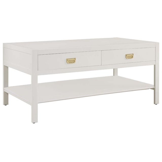 Pemberly Row Table Basse de Rangement en Blanc
