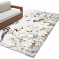 thumbnail image 2 of Butterfly Flower Area Rug 4x6 FT, Non Slip Kids Room Carpet, Cotton Rustic Watercolor Leaf Floral Washable Soft Floor Carpet Non-Shedding Throw Rug for Dorm Kitchen Study Room Home Office Bedside, 2 of 9