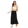 thumbnail image 2 of Women Solid Skirt Long Ruffle Layered Ladies Skirts for Summer with Elastic Waist Online, 2 of 7