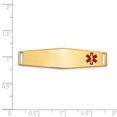 thumbnail image 2 of 14k Yellow Gold Epoxy Enameled Medical Alert Id Off Ctr Soft Plate # 819 Bracelet Component, 2 of 6