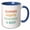 Blue/White, variant on 3drose, Text of Summer Nights Bonfires and Beer, 15oz Two-tone Red Mug