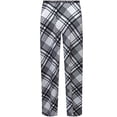 thumbnail image 1 of Plus size Extra Tall Monochrome Plaid Spandex Tapered Black Pants, 1 of 4