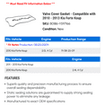 thumbnail image 2 of Valve Cover Gasket - Compatible with 2010 - 2013 Kia Forte Koup 2011 2012, 2 of 2