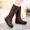 Brown, variant on Women Winter Boots Warm Mid Calf Boots Slip Comfortable Lightweight Platform Down Cotton Shoes