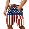 thumbnail image 7 of DIOAZUD Mens Lightweight American Flag Cargo Shorts Patriotic Print Multi Pockets Casual Outdoor Hiking Daily Wear, 7 of 7